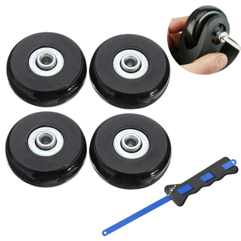 スーツケース用 タイヤ タイヤ交換 修理 キャリーケース キャスター 取り換え 車輪 部品 静音 スーツケース修理